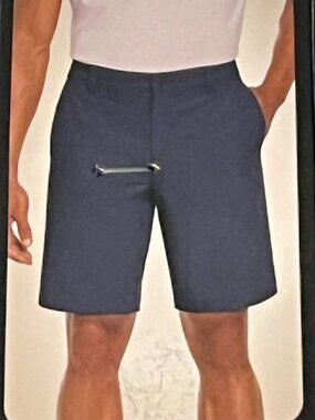 NWT Banana Republic Flat Front Shorts Elastic Back Blue Size 34